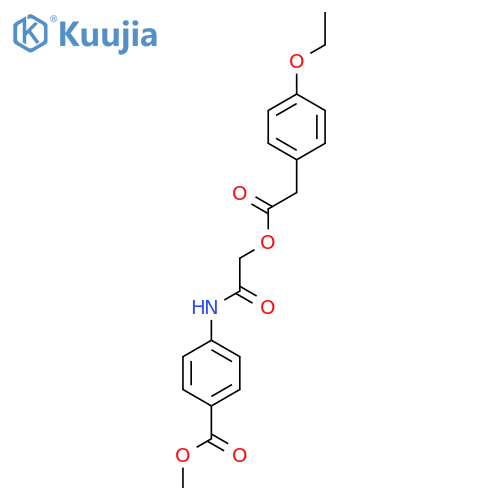 methyl 4-(2-{[2-(4-ethoxyphenyl)acetyl]oxy}acetamido)benzoate structure