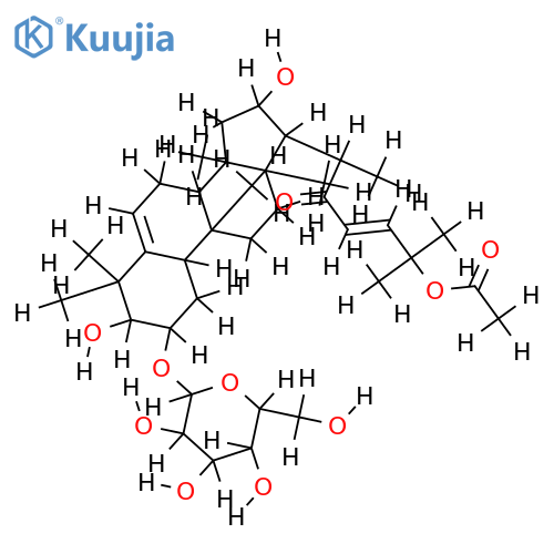 25-(acetyloxy)-2-(beta-D-glucopyranosyloxy)-3,16-dihydroxy-9-methyl-19-norlanosta-5,23-dien-22-one structure