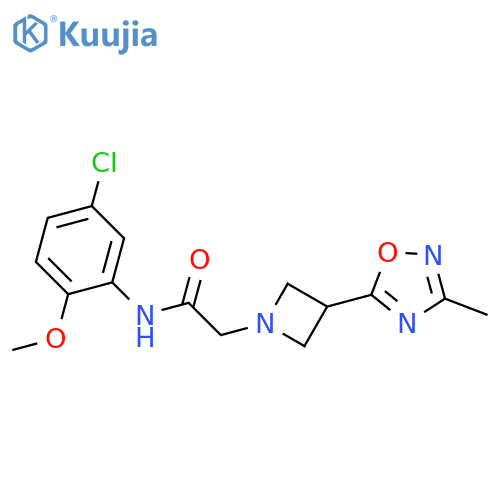 N-(5-chloro-2-methoxyphenyl)-2-3-(3-methyl-1,2,4-oxadiazol-5-yl)azetidin-1-ylacetamide structure