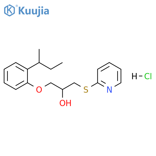 1-[2-(butan-2-yl)phenoxy]-3-(pyridin-2-ylsulfanyl)propan-2-ol hydrochloride structure