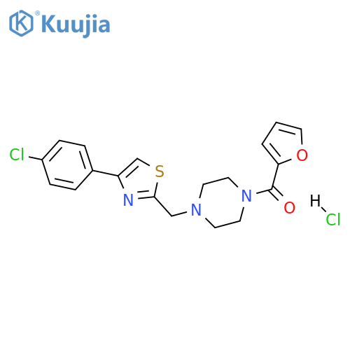 1-{4-(4-chlorophenyl)-1,3-thiazol-2-ylmethyl}-4-(furan-2-carbonyl)piperazine hydrochloride structure