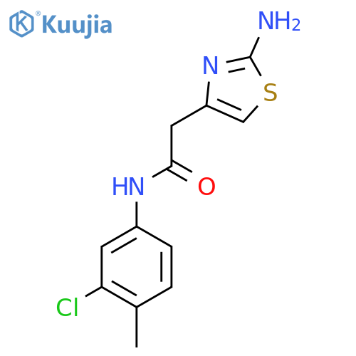 2-(2-Aminothiazol-4-yl)-N-(3-chloro-4-methylphenyl)acetamide structure
