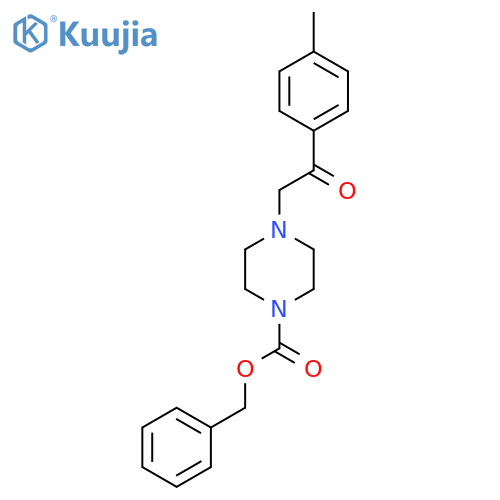 benzyl 4-2-(4-methylphenyl)-2-oxoethylpiperazine-1-carboxylate structure