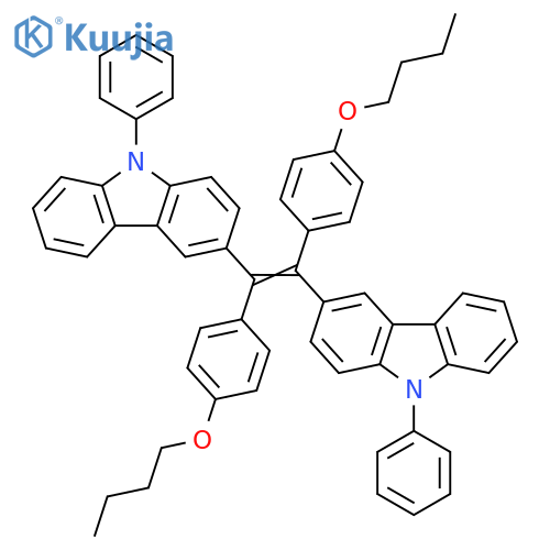 9H-Carbazole,3,3'-[1,2-bis(4-butoxyphenyl)-1,2-ethenediyl]bis[9-phenyl- structure