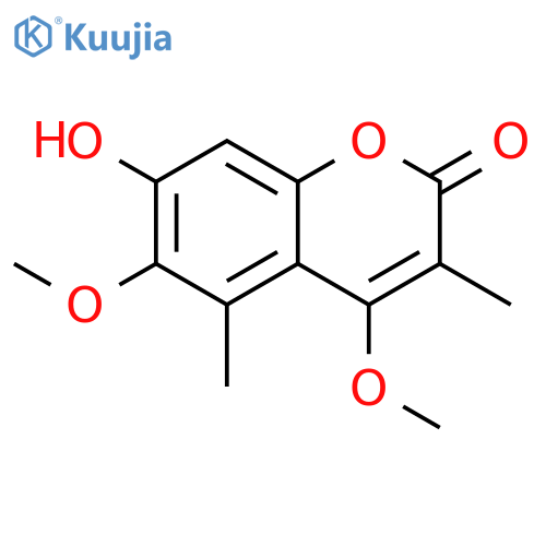 7-hydroxy-4,6-dimethoxy-3,5-dimethylcoumarin structure