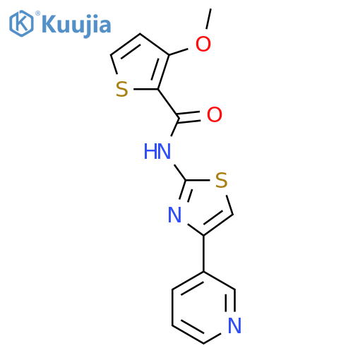 3-methoxy-N-4-(pyridin-3-yl)-1,3-thiazol-2-ylthiophene-2-carboxamide structure