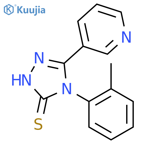4-(2-methylphenyl)-5-(pyridin-3-yl)-4H-1,2,4-triazole-3-thiol structure