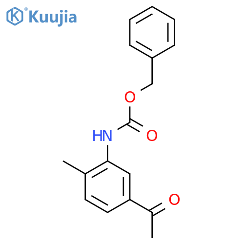 benzyl N-(5-acetyl-2-methylphenyl)carbamate structure