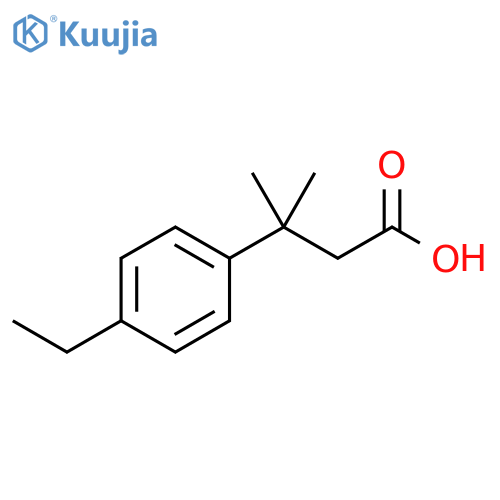 3-(4-ethylphenyl)-3-methylbutanoic acid structure