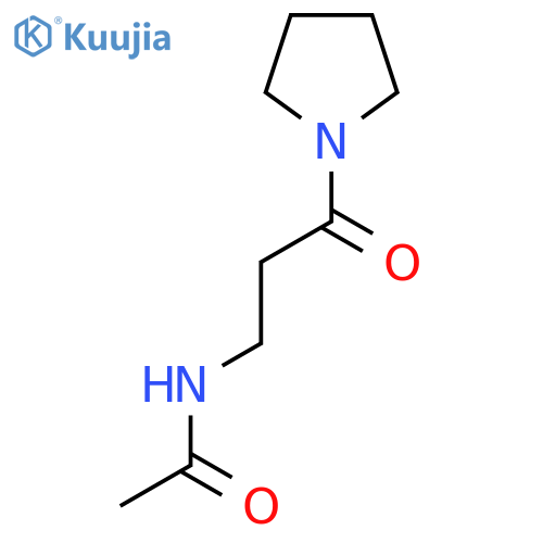 N-(3-oxo-3-pyrrolidin-1-ylpropyl)acetamide structure