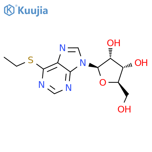 6-(ethylsulfanyl)-9-(beta-D-ribofuranosyl)-9H-purine structure
