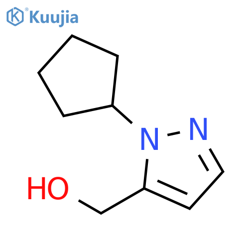 (2-cyclopentylpyrazol-3-yl)methanol structure
