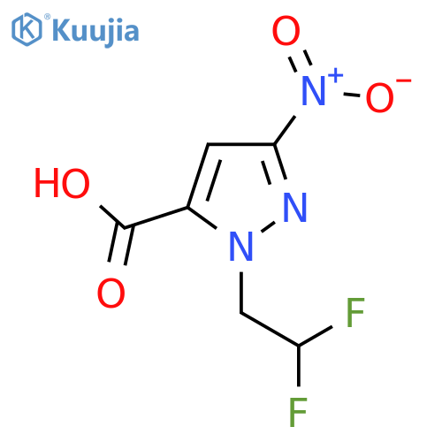 1-(2,2-difluoroethyl)-3-nitro-1H-pyrazole-5-carboxylic acid structure