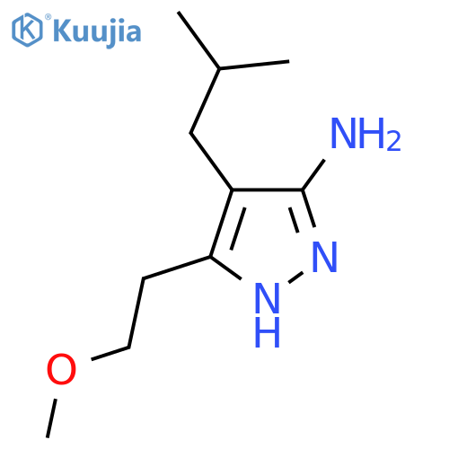 3-(2-methoxyethyl)-4-(2-methylpropyl)-1H-pyrazol-5-amine structure