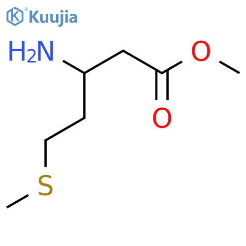 methyl 3-amino-5-(methylsulfanyl)pentanoate structure