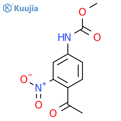 Methyl N-(4-acetyl-3-nitrophenyl)carbamate structure
