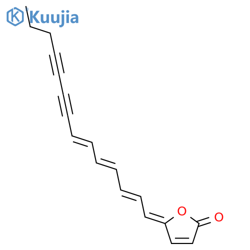 2(5H)-Furanone,5-(2E,4E,6E)-2,4,6-tetradecatriene-8,10-diynylidene-, (5Z)- (9CI) structure