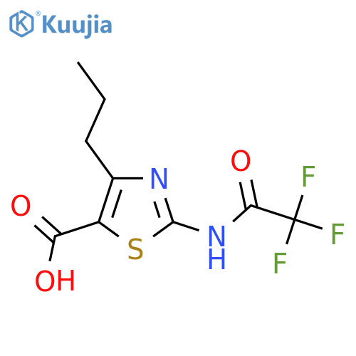 4-propyl-2-(trifluoroacetamido)-1,3-thiazole-5-carboxylic acid structure