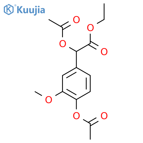 α,4-Di-O-acetyl Vanillylmandelic Acid Ethyl Ester structure