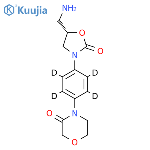 4-4-(5S)-5-(Aminomethyl)-2-oxo-3-oxazolidinylphenyl-3-morpholinone-d4 structure