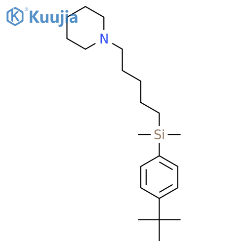Piperidine, 1-[5-[[4-(1,1-dimethylethyl)phenyl]dimethylsilyl]pentyl]- structure