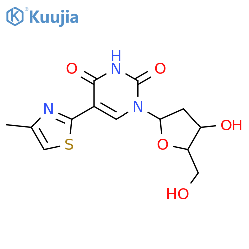 2'-deoxy-5-(4-methyl-1,3-thiazol-2-yl)uridine structure