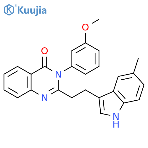 4(3H)-Quinazolinone,3-(3-methoxyphenyl)-2-[2-(5-methyl-1H-indol-3-yl)ethyl]- structure