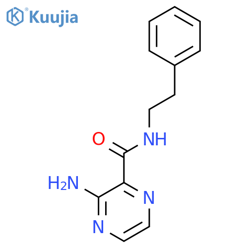 3-amino-N-(2-phenylethyl)pyrazine-2-carboxamide structure