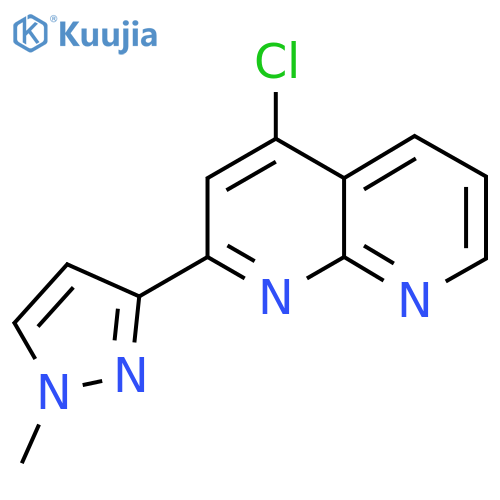 4-Chloro-2-(1-methyl-1H-pyrazol-3-yl)-1,8-naphthyridine structure