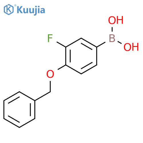 4-Benzyloxy-3-fluorophenylboronic acid structure