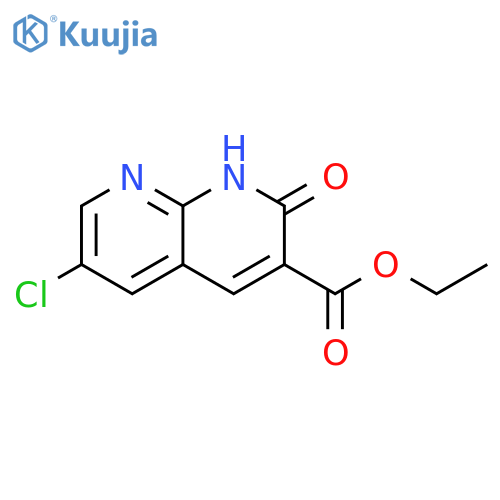 ethyl 6-chloro-2-hydroxy-1,8-naphthyridine-3-carboxylate structure