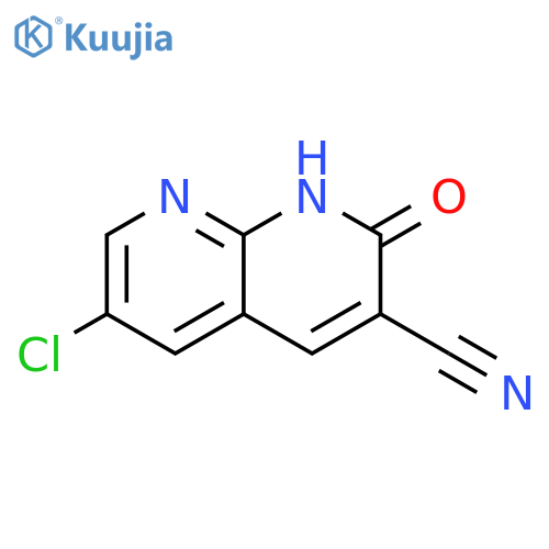 6-chloro-2-hydroxy-1,8-naphthyridine-3-carbonitrile structure