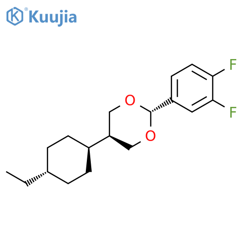 1,3-Dioxane, 2-(3,4-difluorophenyl)-5-(trans-4-ethylcyclohexyl)-, trans- structure