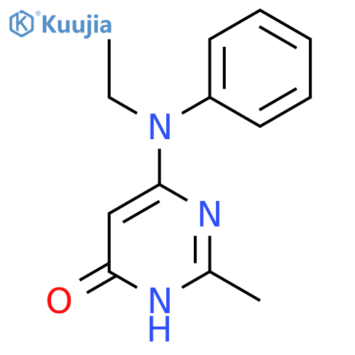 6-(Ethyl(phenyl)amino)-2-methylpyrimidin-4(3H)-one structure
