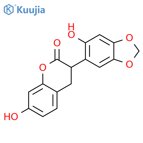 (-)-7,2'-dihydroxy-4',5'-methylenedioxyisoflavanone structure