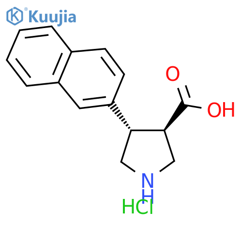 (TRANS)-4-(2-NAPHTHYL)-PYRROLIDINE-3-CARBOXYLIC ACID-HCL structure