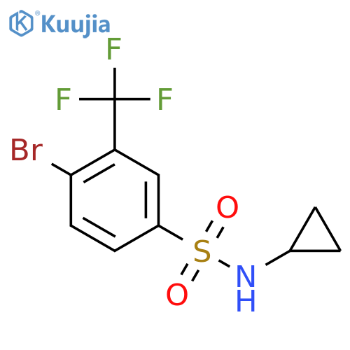 4-Bromo-N-cyclopropyl-3-(trifluoromethyl)benzenesulfonamide structure