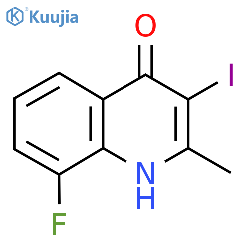 8-Fluoro-4-hydroxy-3-iodo-2-methylquinoline structure