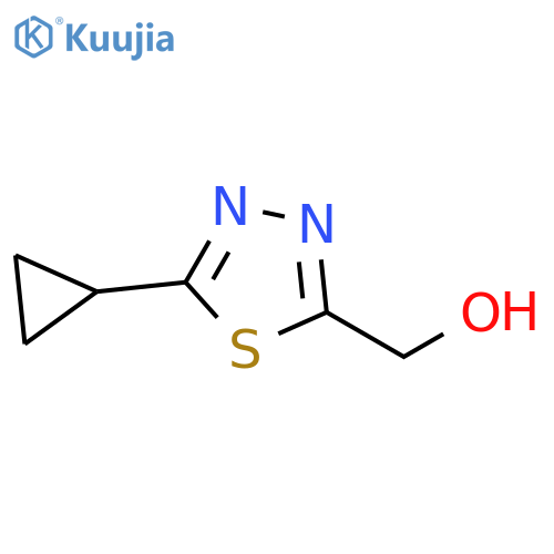 (5-cyclopropyl-1,3,4-thiadiazol-2-yl)methanol structure
