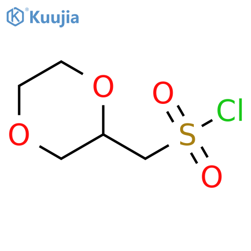 1,4-dioxan-2-ylmethanesulfonyl chloride structure