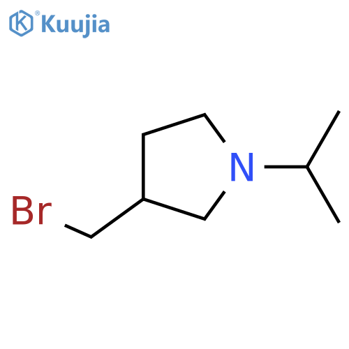 3-(bromomethyl)-1-isopropylpyrrolidine structure