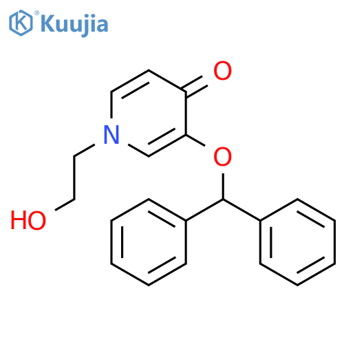 4(1H)-Pyridinone, 3-(diphenylmethoxy)-1-(2-hydroxyethyl)- structure