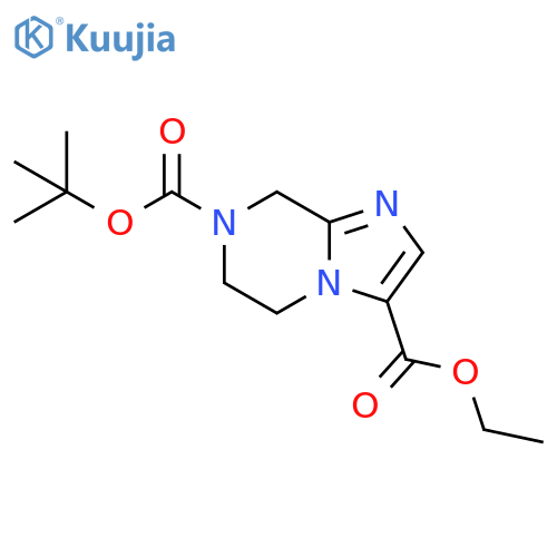 7-tert-butyl 3-ethyl 5,6-dihydroimidazo1,2-apyrazine-3,7(8H)-dicarboxylate structure