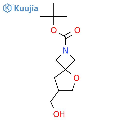 Tert-butyl 7-(hydroxymethyl)-5-oxa-2-azaspiro[3.4]octane-2-carboxylate structure