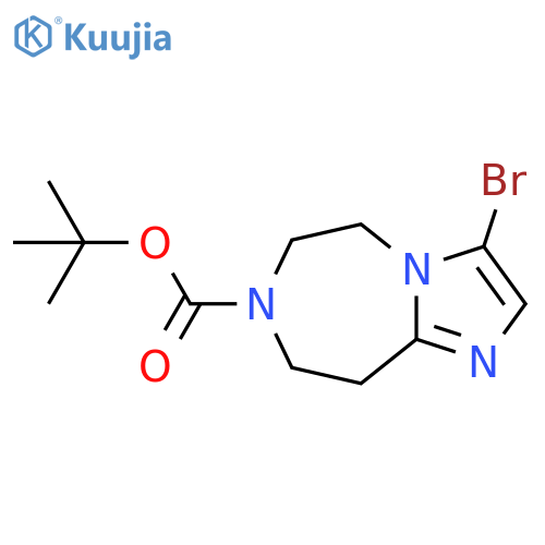 tert-butyl 3-bromo-8,9-dihydro-5H-imidazo1,2-d1,4diazepine-7(6H)-carboxylate structure