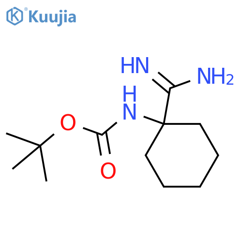 tert-butyl N-(1-carbamimidoylcyclohexyl)carbamate structure