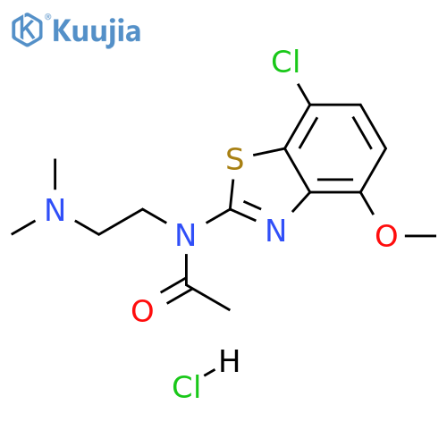 N-(7-chloro-4-methoxy-1,3-benzothiazol-2-yl)-N-[2-(dimethylamino)ethyl]acetamide hydrochloride structure