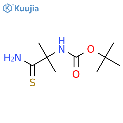 Tert-butyl N-(1-carbamothioyl-1-methylethyl)carbamate structure