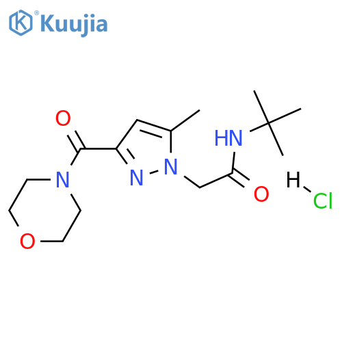 N-tert-butyl-2-5-methyl-3-(morpholine-4-carbonyl)-1H-pyrazol-1-ylacetamide hydrochloride structure