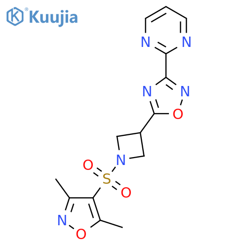 2-(5-{1-(3,5-dimethyl-1,2-oxazol-4-yl)sulfonylazetidin-3-yl}-1,2,4-oxadiazol-3-yl)pyrimidine structure